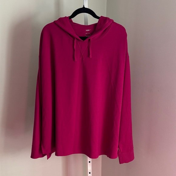 Nike Yoga Dry-FIT Women's Plus Size Hoodie Dynamic Berry Size 3XL - Picture 2 of 9